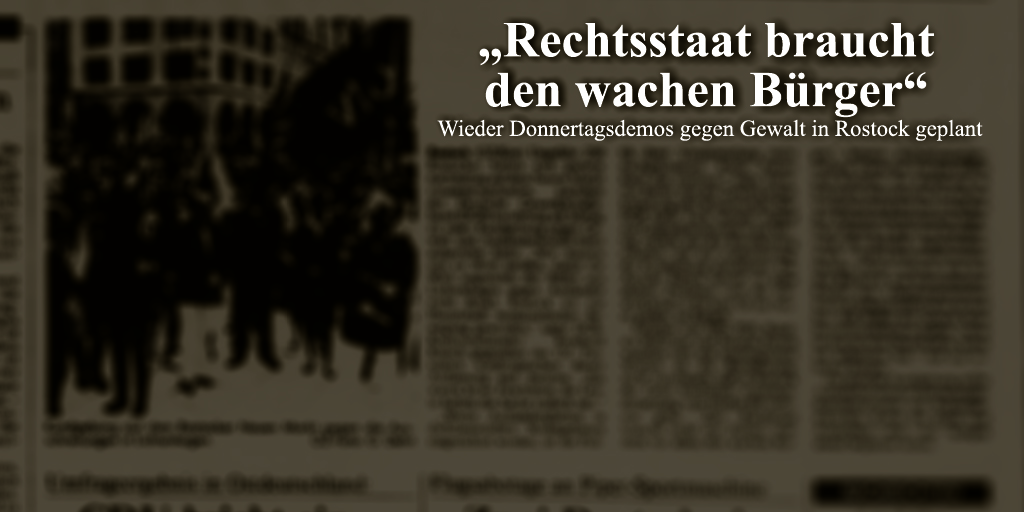 Ostsee-Zeitung, 26. August 1992.
