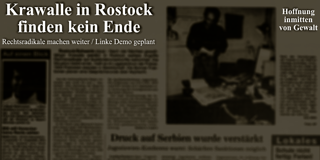 Ostsee-Zeitung, 27. August 1992.