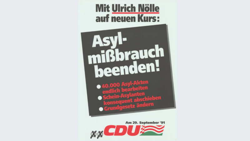 CDU Plakat zur Bürgerschaftswahl in Bremen 1991 (Konrad Adenauer Stiftung /ACDP 10-005: 602 CC-BY-SA 3.0 DE)